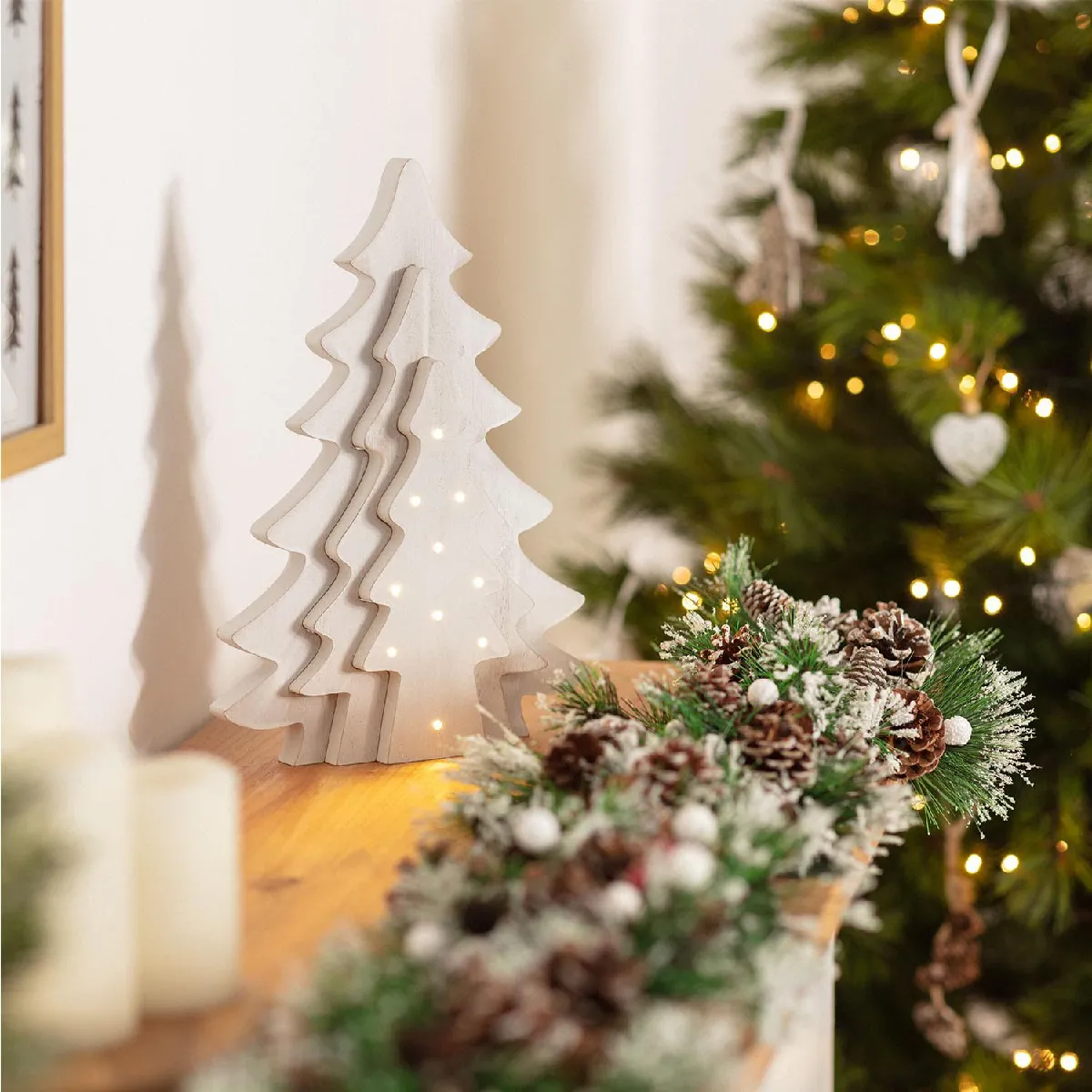 Ledkia Sapin de Noël LED Bois - vue 2
