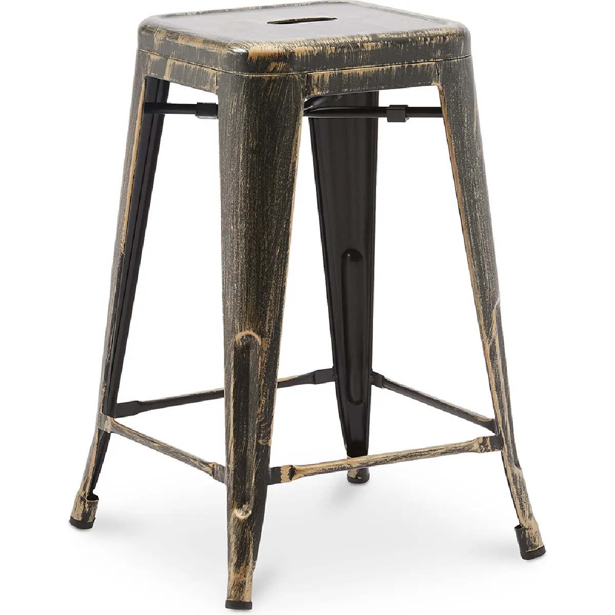 Tabouret de bar - Design industriel - 60cm - Nouvelle édition - Stylix Bronze métallisé