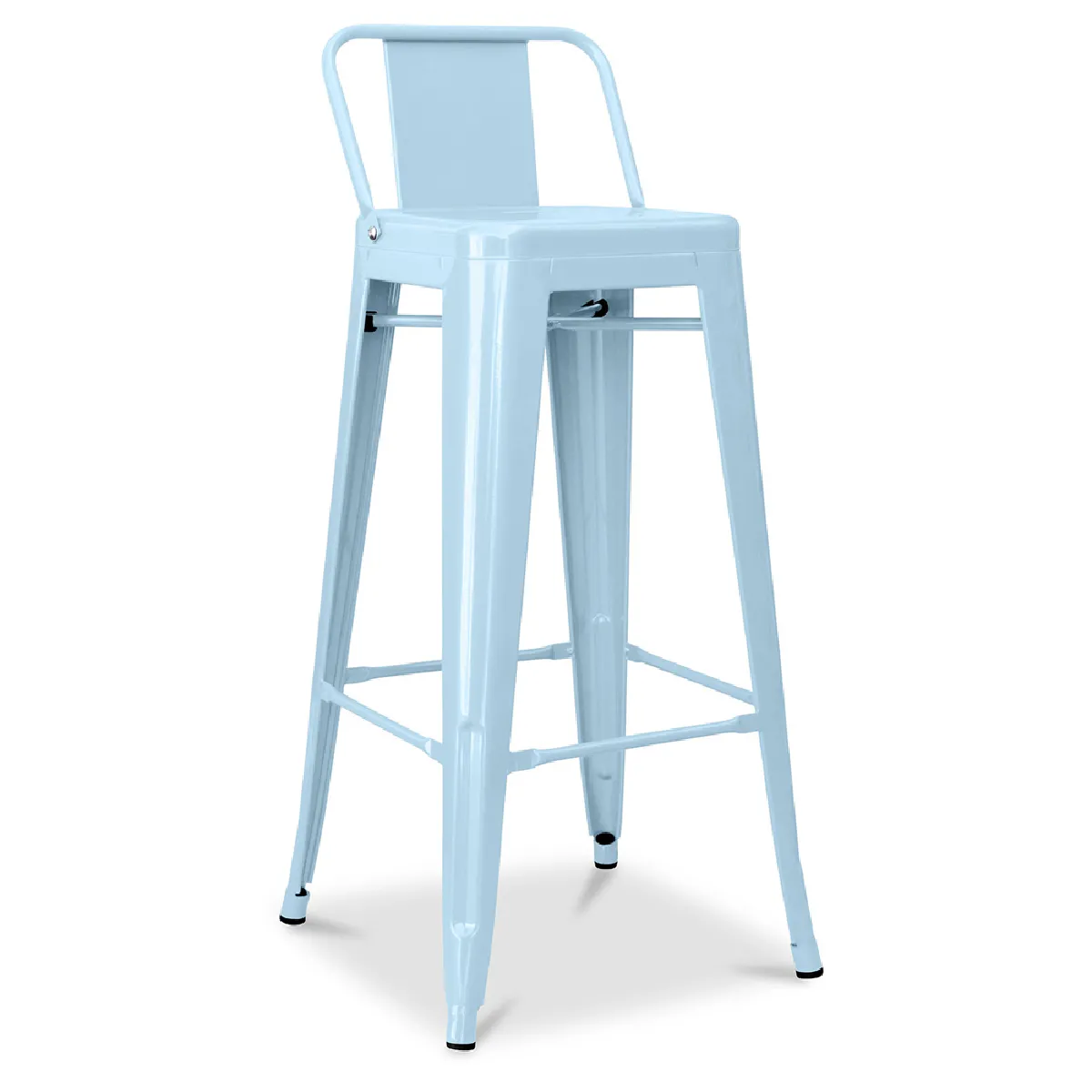 Tabouret de bar avec dossier - Design industriel - 76cm - Nouvelle édition Tabouret de bar avec dossier - Design industriel - 76cm - Nouvelle édition