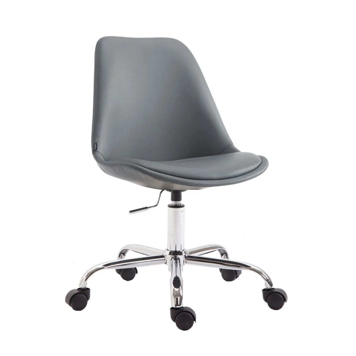 Decoshop26 Tabouret de travail à roulettes - Gris