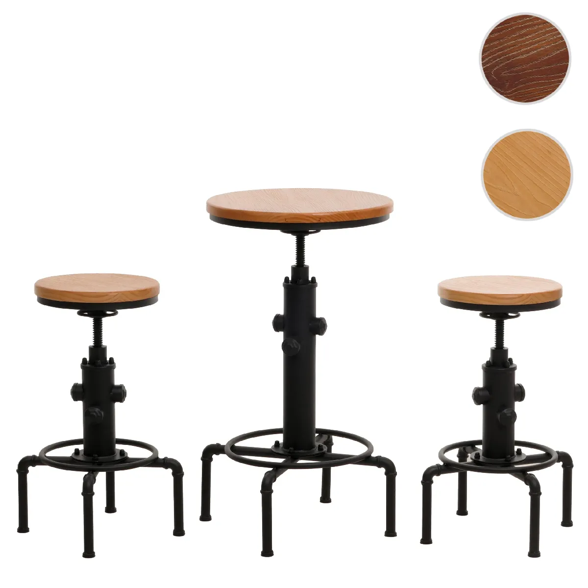 Mendler Ensemble bar table et tabourets - Bois Mendler Ensemble bar table et tabourets - Bois