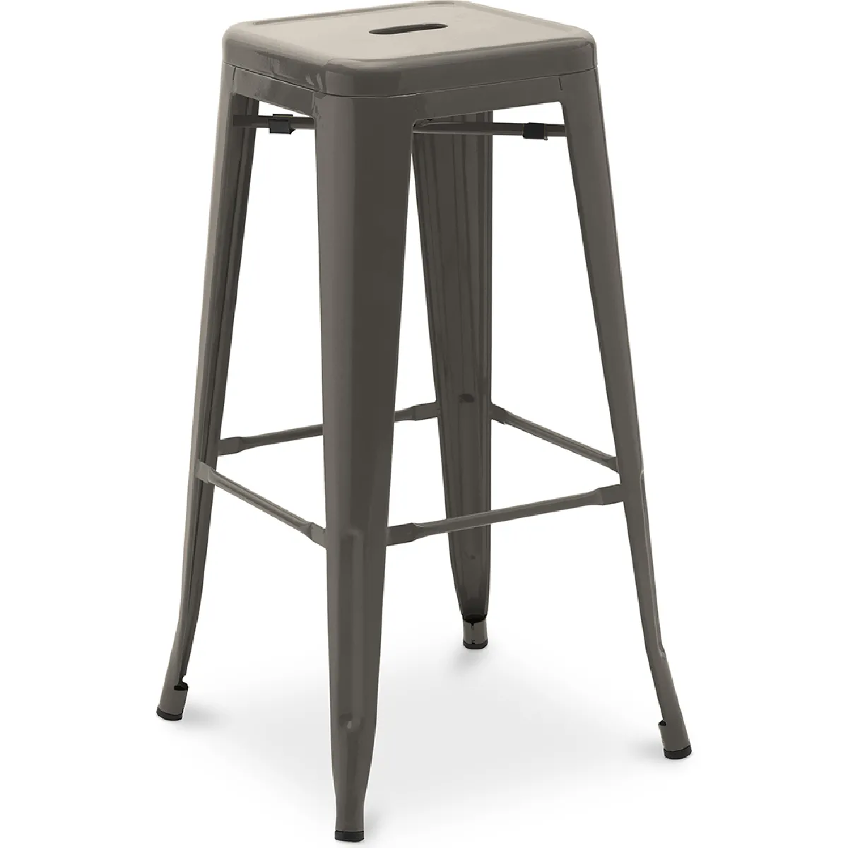 Tabouret de bar – Style industriel – Acier – 76 cm – Stylix Gris foncé Tabouret de bar – Style industriel – Acier – 76 cm – Stylix Gris foncé