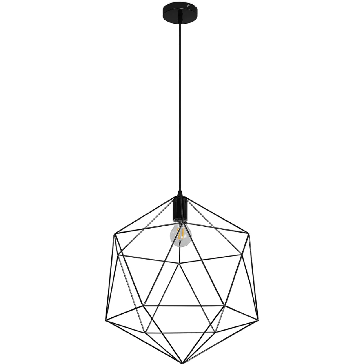 Lampe de plafond - Lampe suspendue au design vintage - Lara Noir Lampe de plafond - Lampe suspendue au design vintage - Lara Noir