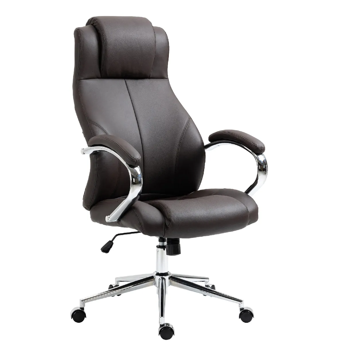 Decoshop26 Fauteuil de bureau pivotant - Marron