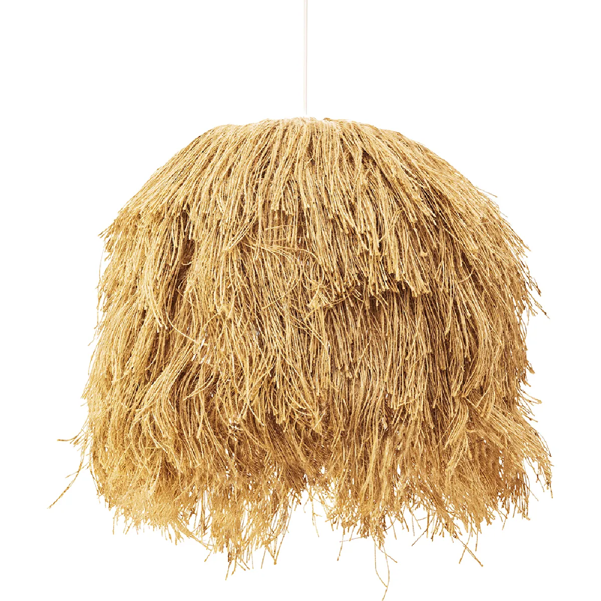 Lampe de plafond en jute - Lampe suspendue de stile Boho Bali - Lien Naturel