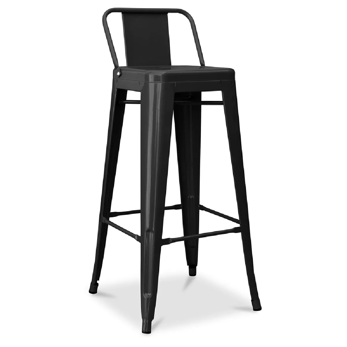 Tabouret de bar avec dossier - Design industriel - 76cm - Nouvelle édition Tabouret de bar avec dossier - Design industriel - 76cm - Nouvelle édition