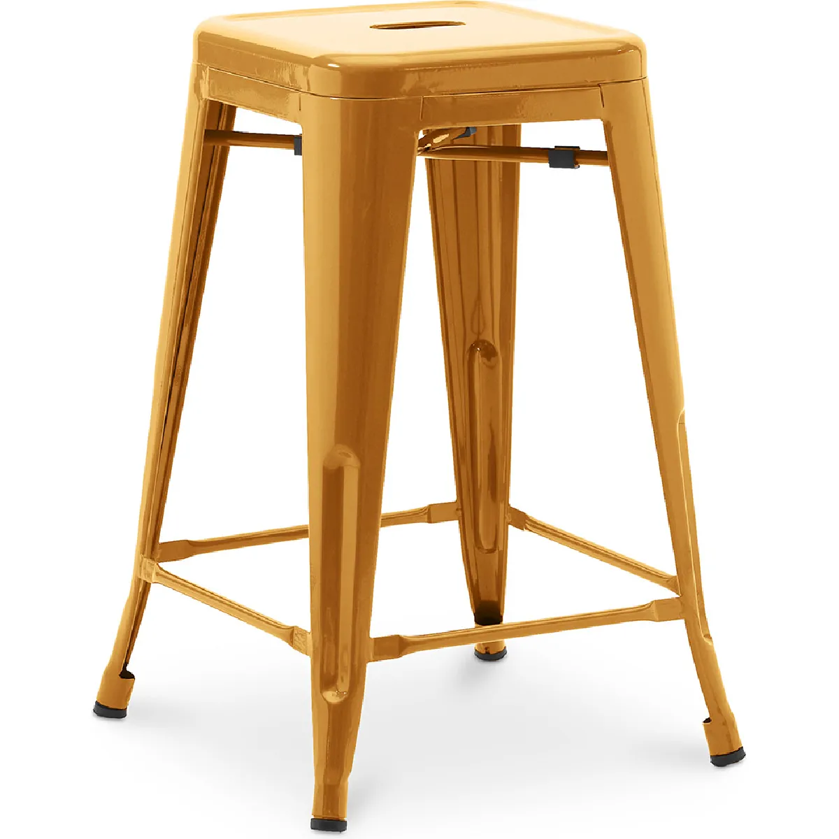 Tabouret de bar - Design industriel - 60cm - Nouvelle édition - Stylix Doré
