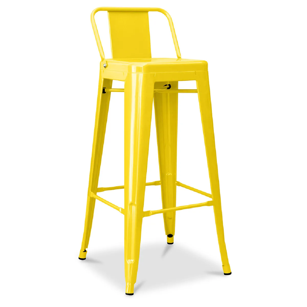 Tabouret de bar avec dossier - Design industriel - 76cm - Nouvelle édition Tabouret de bar avec dossier - Design industriel - 76cm - Nouvelle édition