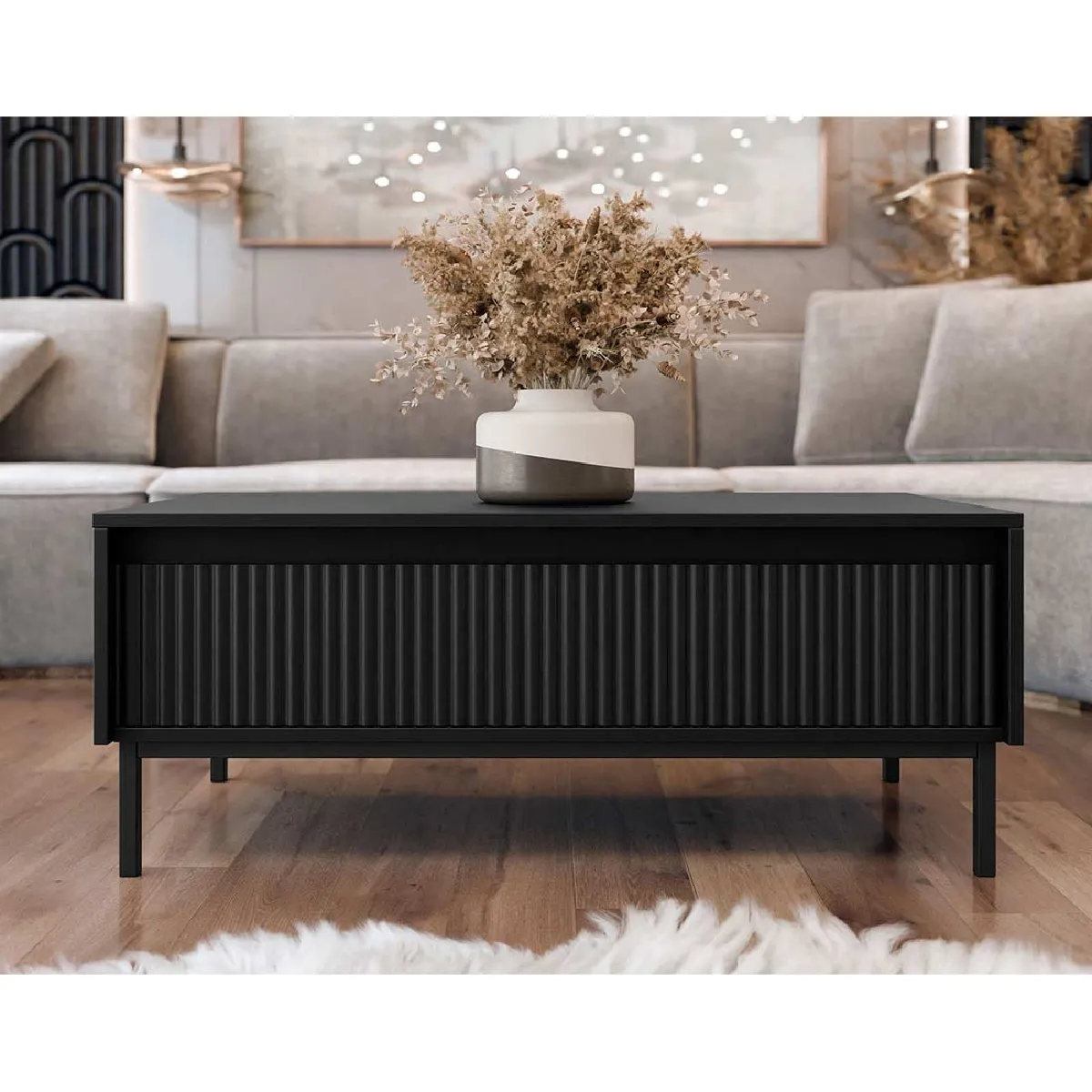 Comparer les prix de Bestmobilier Girona Table basse - Noir