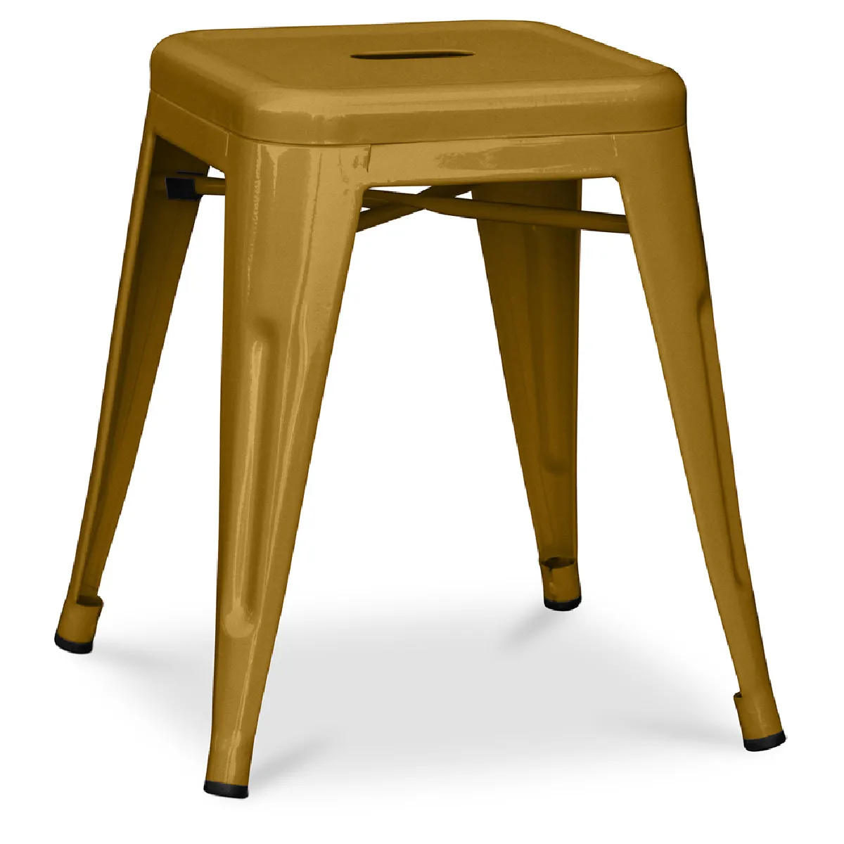 Tabouret Design Industriel - 45cm - Nouvelle Édition - Stylix Doré