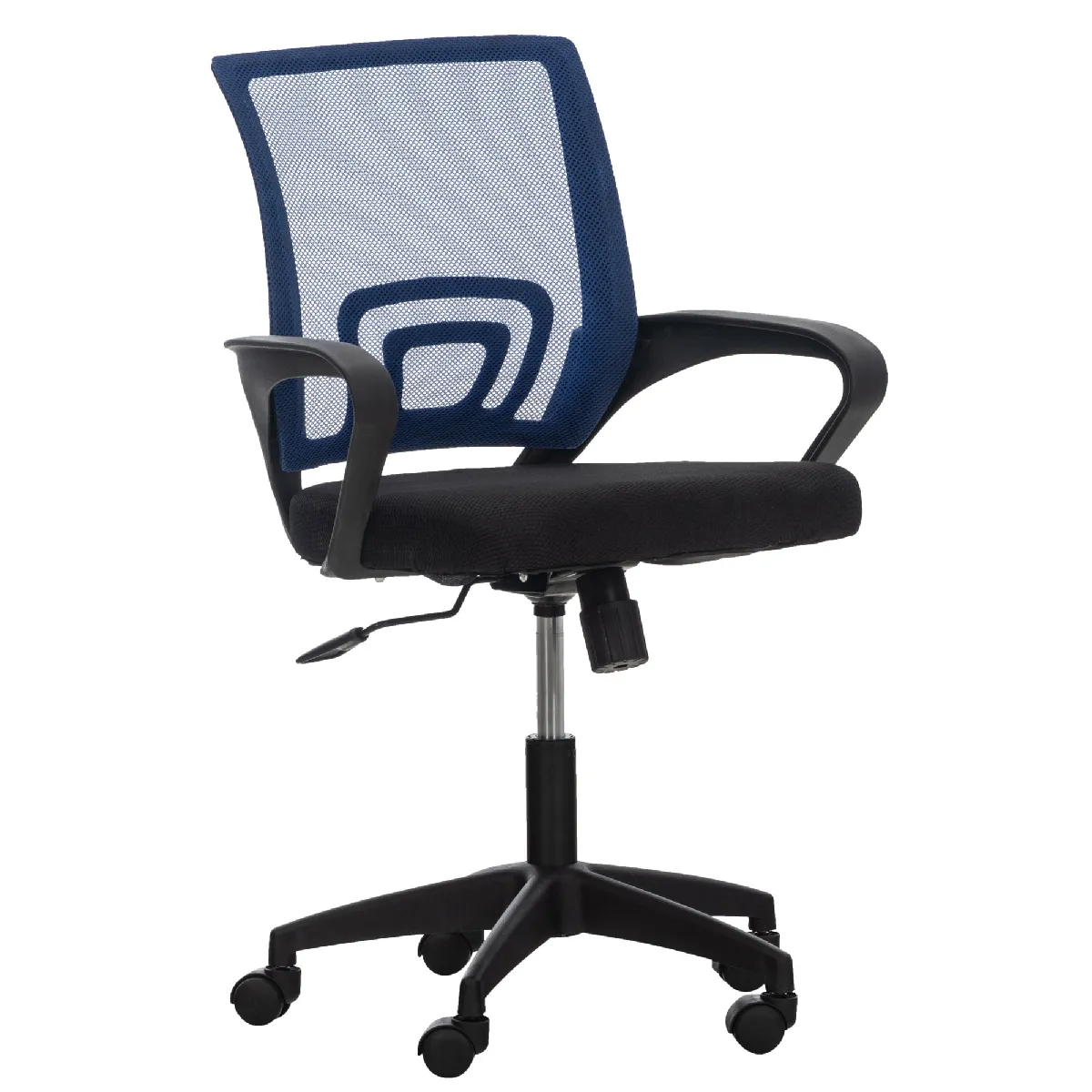 Decoshop26 Fauteuil de bureau pivotant - Bleu