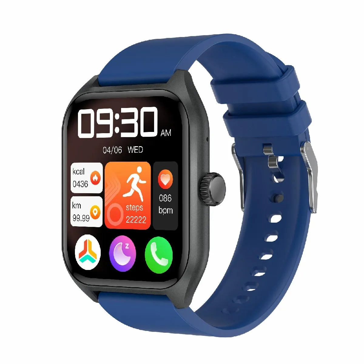 YONIS - Montre Connectée - Écran 1.96 Pouces - Bluetooth - Appels - Suivi Santé - Image 2