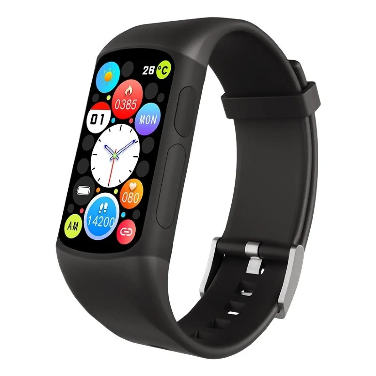 YONIS - Montre Connectée - Appels Bluetooth - Suivi Santé et Sommeil - Noir - Image 2