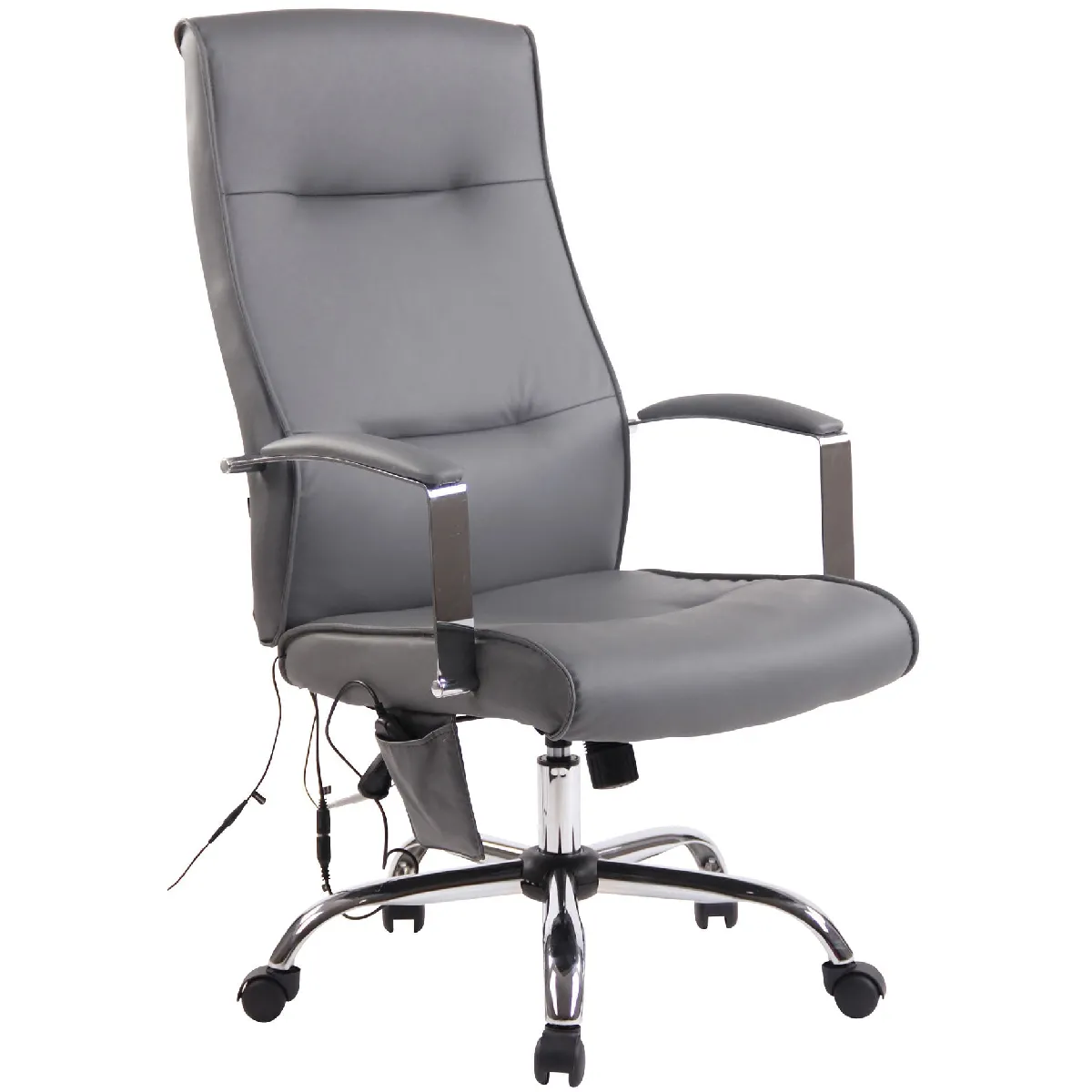 Decoshop26 Fauteuil de bureau massant - Gris