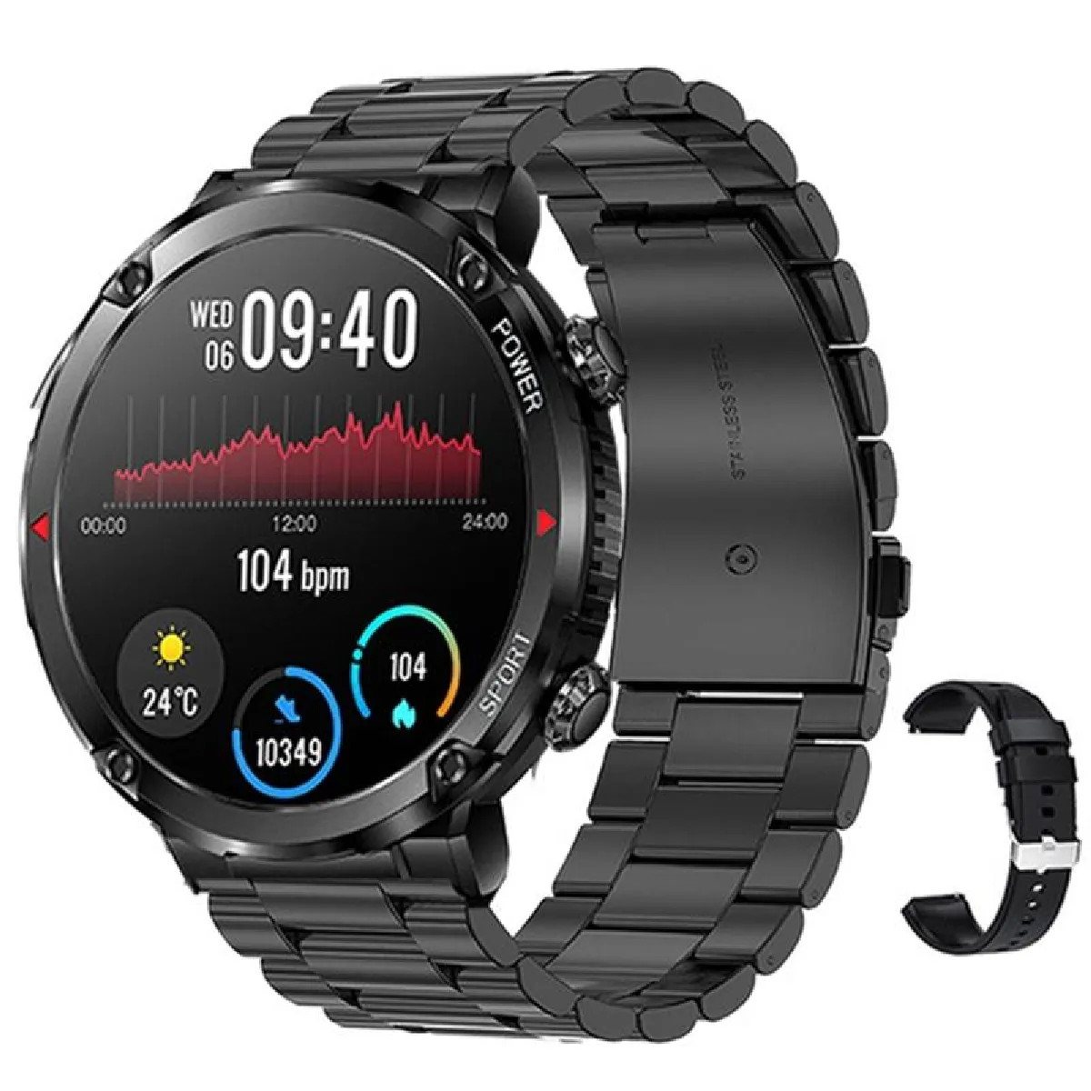 Yonis Montre Connectée Sport Étanche Bluetooth Musique