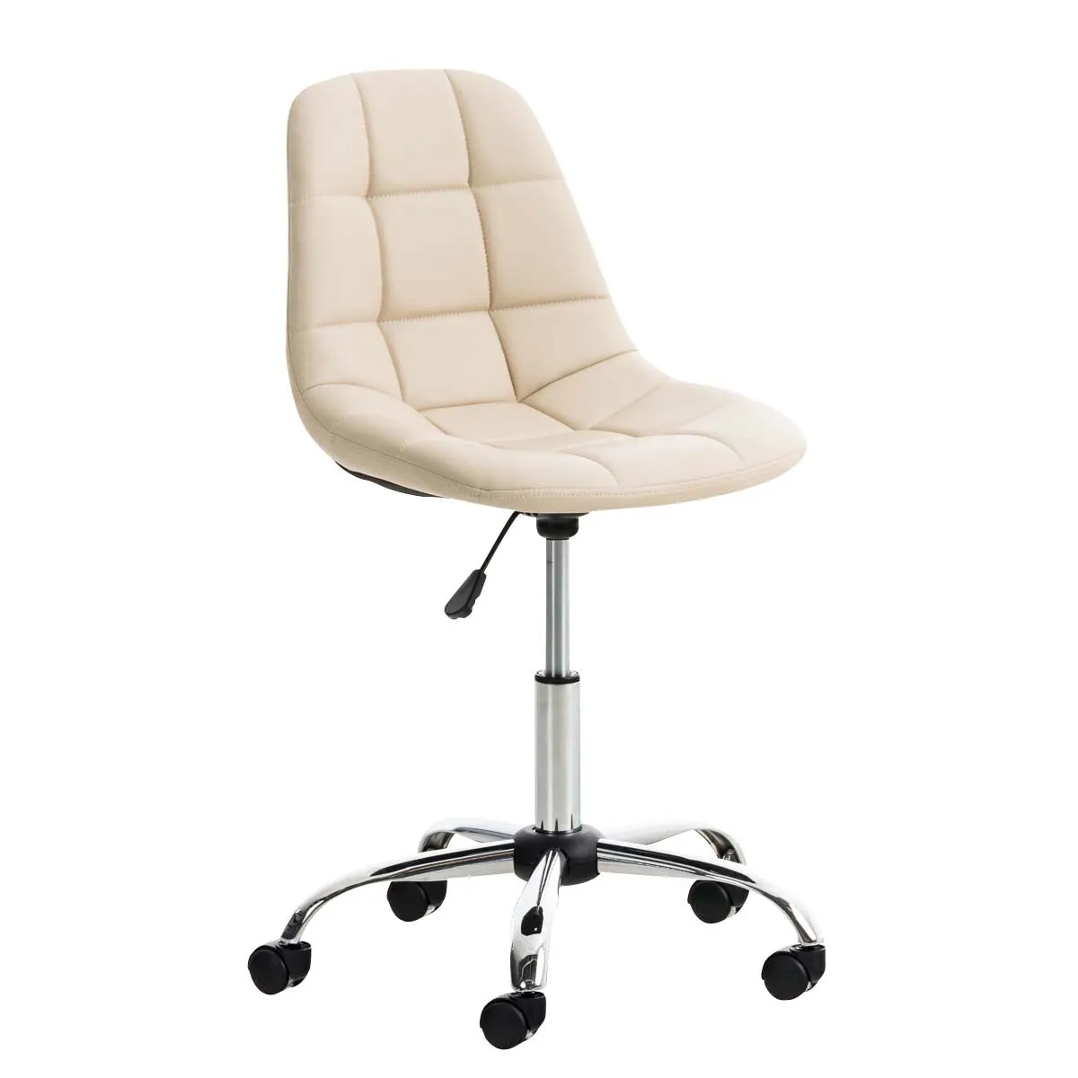 Decoshop26 Fauteuil de bureau Crème - vue 2