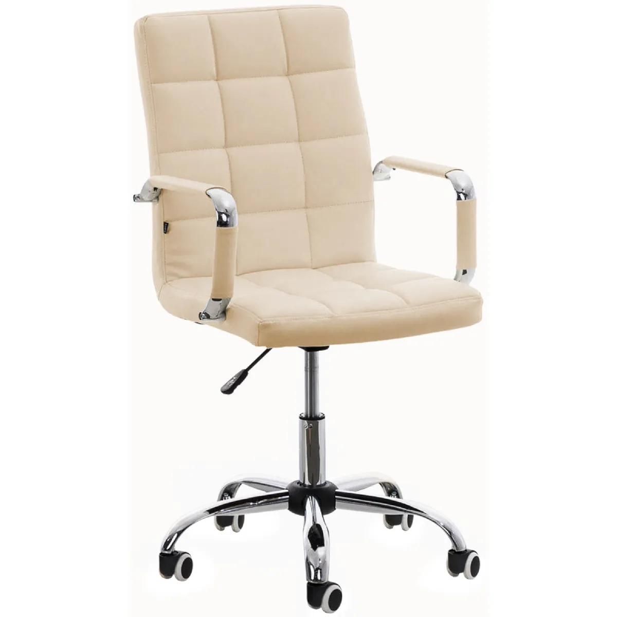 Decoshop26 Fauteuil de bureau Crème - vue 3