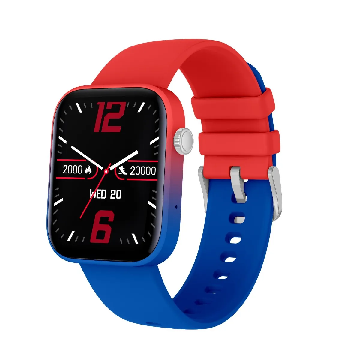 Yonis Rouge Montre Connectée Avec Cardiofréquencemètre - 1,8 Pouces