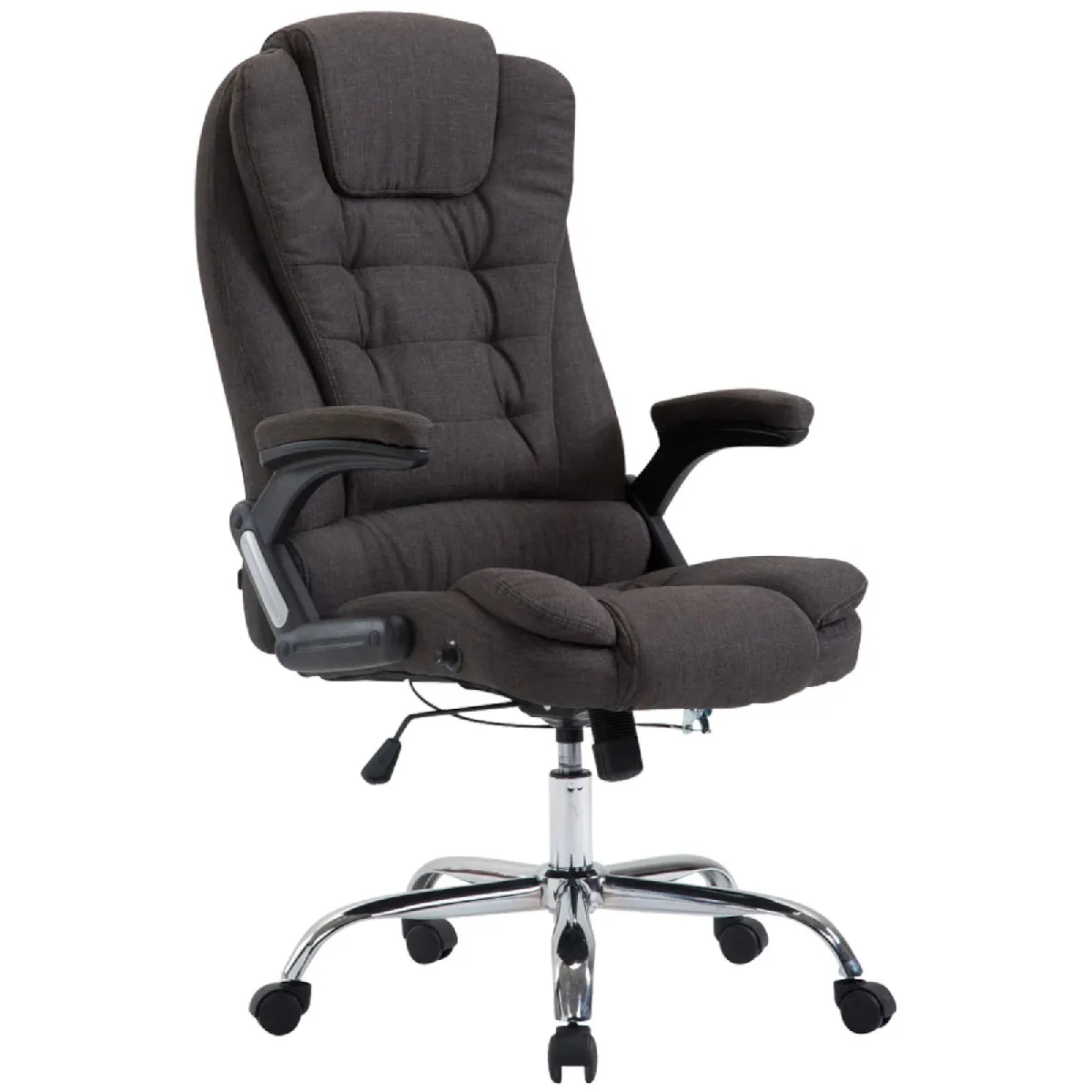 Decoshop26 Fauteuil de bureau XXL - Gris foncé