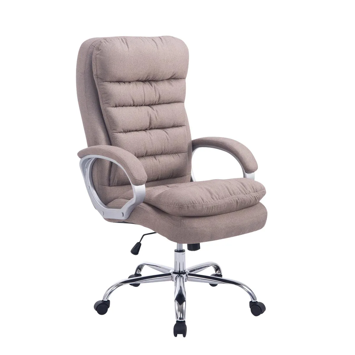 Decoshop26 Fauteuil de bureau ergonomique - Taupe