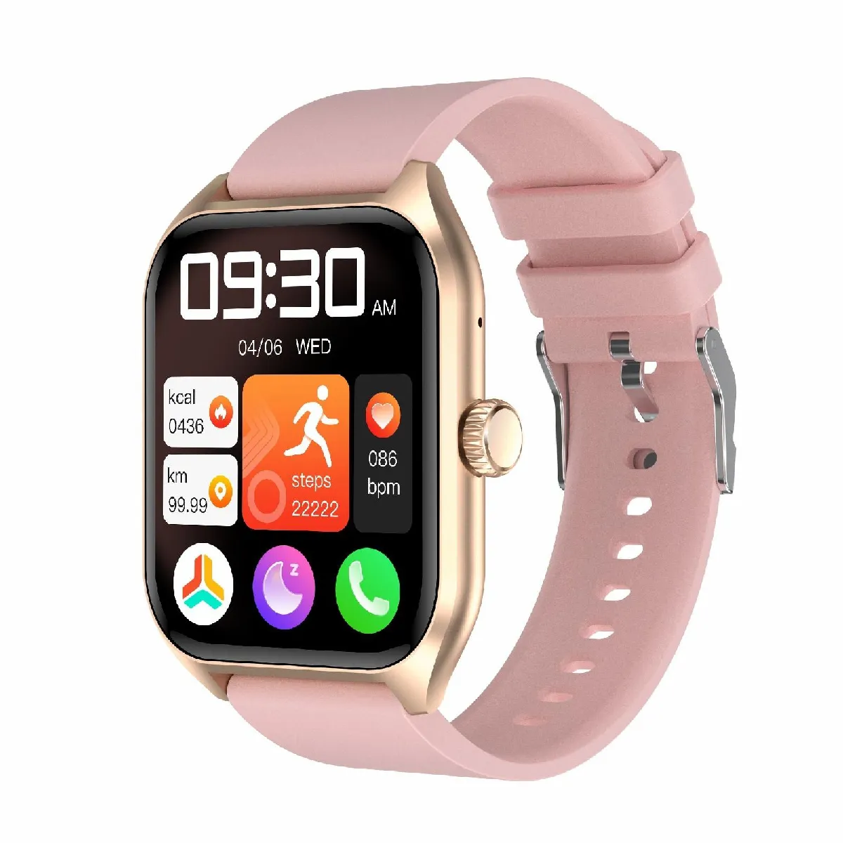 Yonis Rose Montre Connectée À Écran Tactile - 1,96 Pouces