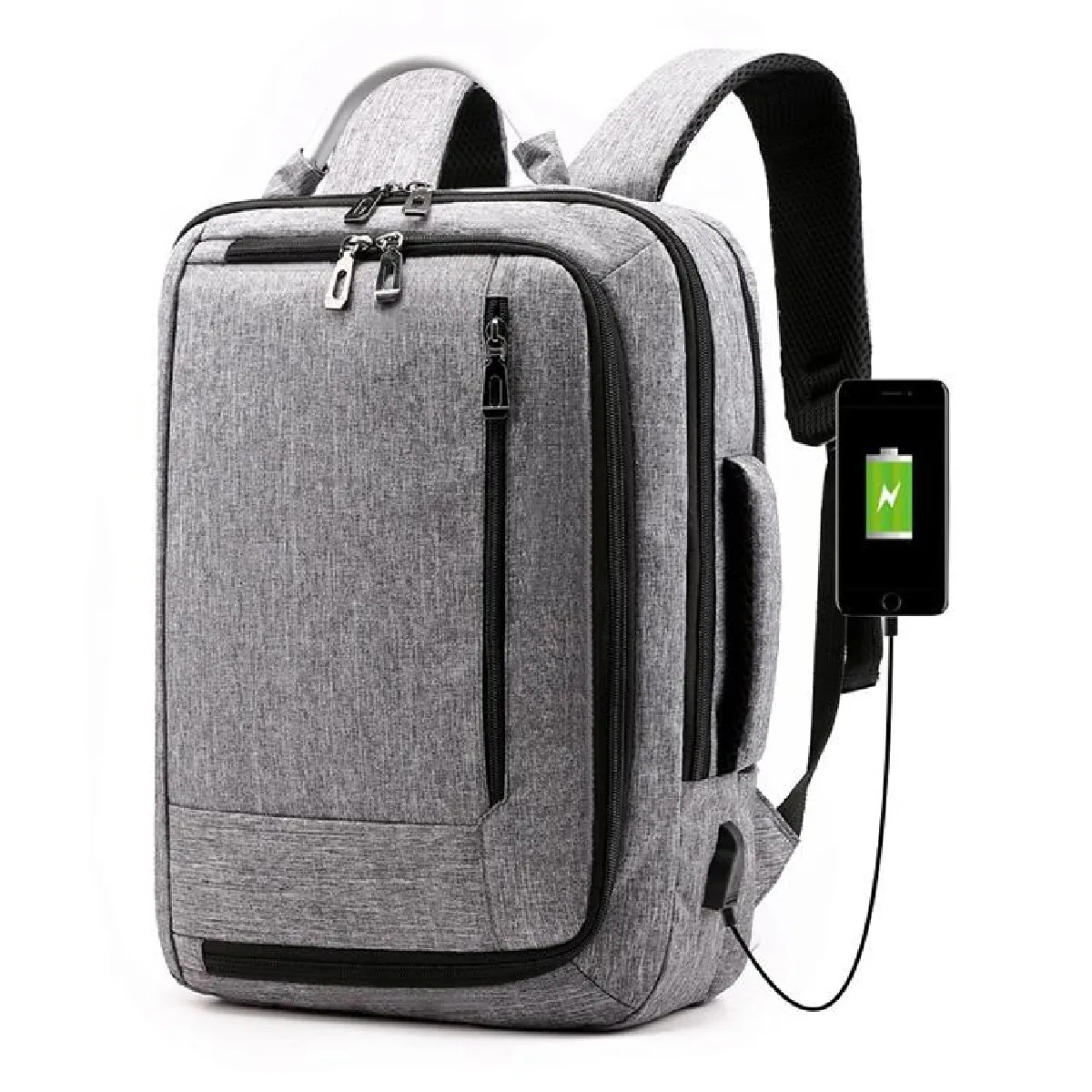 Yonis Noir Sac À Dos Ordinateur Multifonction