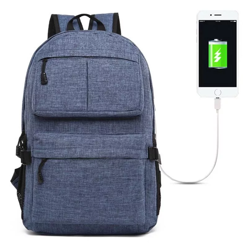 YONIS - Sac à dos pour ordinateur portable - 15.6 pouces - Noir Bleu - Image 2