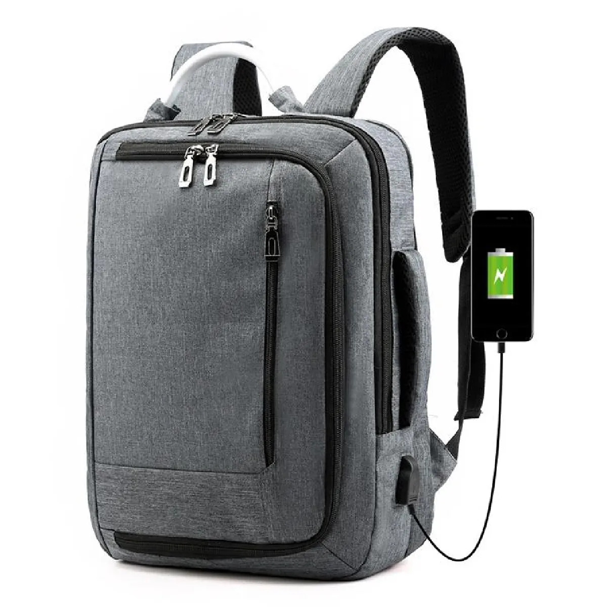 Yonis Noir Sac À Dos Ordinateur Multifonction