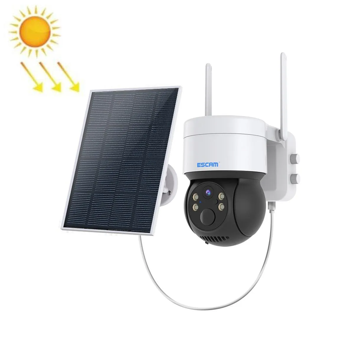 Yonis Camera Surveillance Wifi 1080P Vision Nocturne Couleur Audio Bidirectionnel Solaire