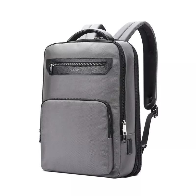 Yonis Gris Sac À Dos Pc Portable Extensible - 15,6 Pouces