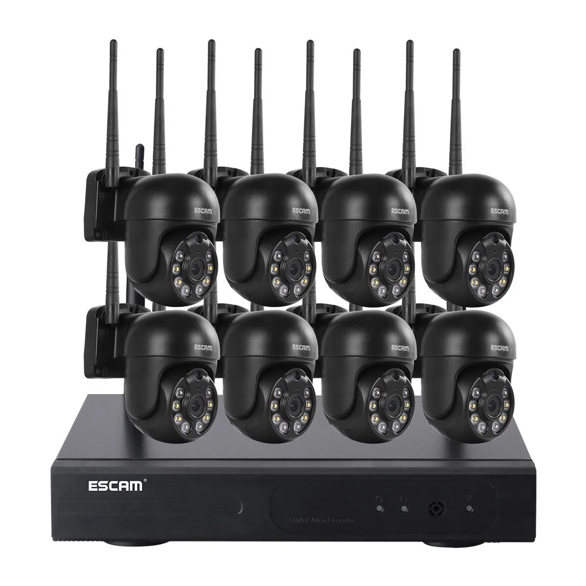 Yonis Noir Camera Surveillance Hd 3Mp Sans Fil Vision Nocturne Audio Bidirectionnel