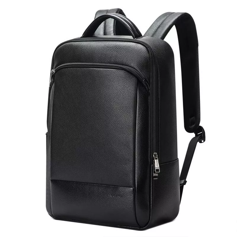 Yonis Noir Sac À Dos En Cuir Pour Ordinateur 15,6 Pouces