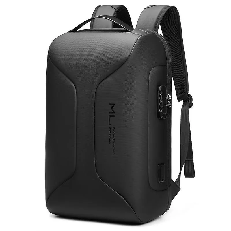 Yonis Noir Sac À Dos Pc Portable Imperméable Avec Port Usb