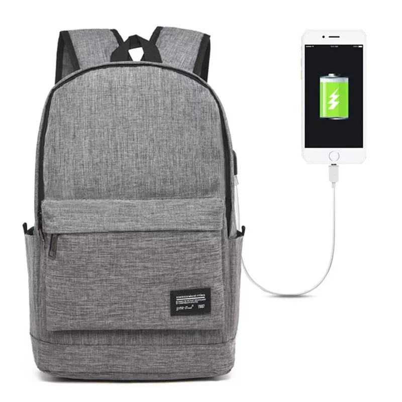 Yonis Gris Sac À Dos Usb Pour Pc Portable - 15,6 Pouces