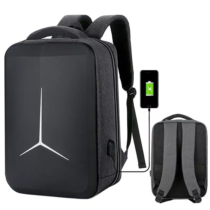 Yonis Gris Sac À Dos Étanche Pour Pc - 15 Pouces