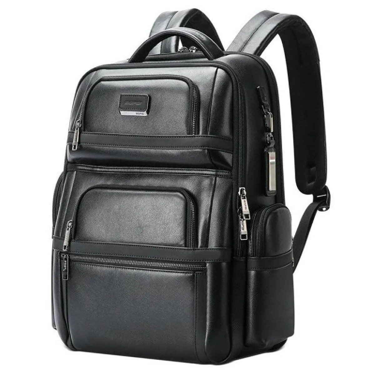 Yonis Sac À Dos Ordinateur Cuir Grande Capacité Usb
