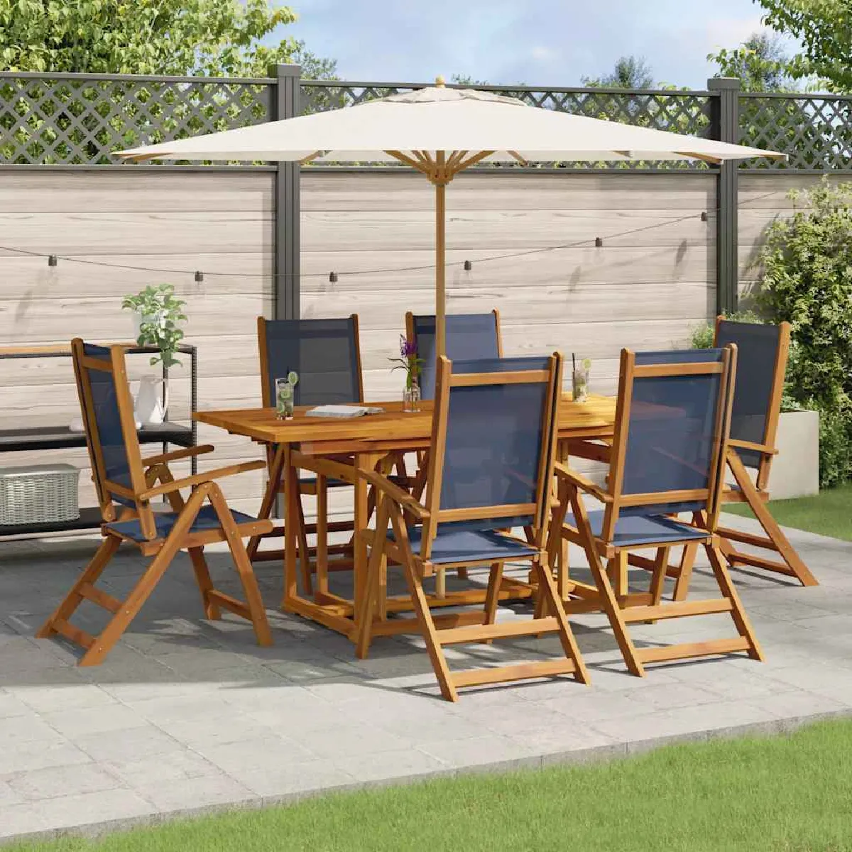 vidaXL Ensemble à Manger de jardin 7pcs
