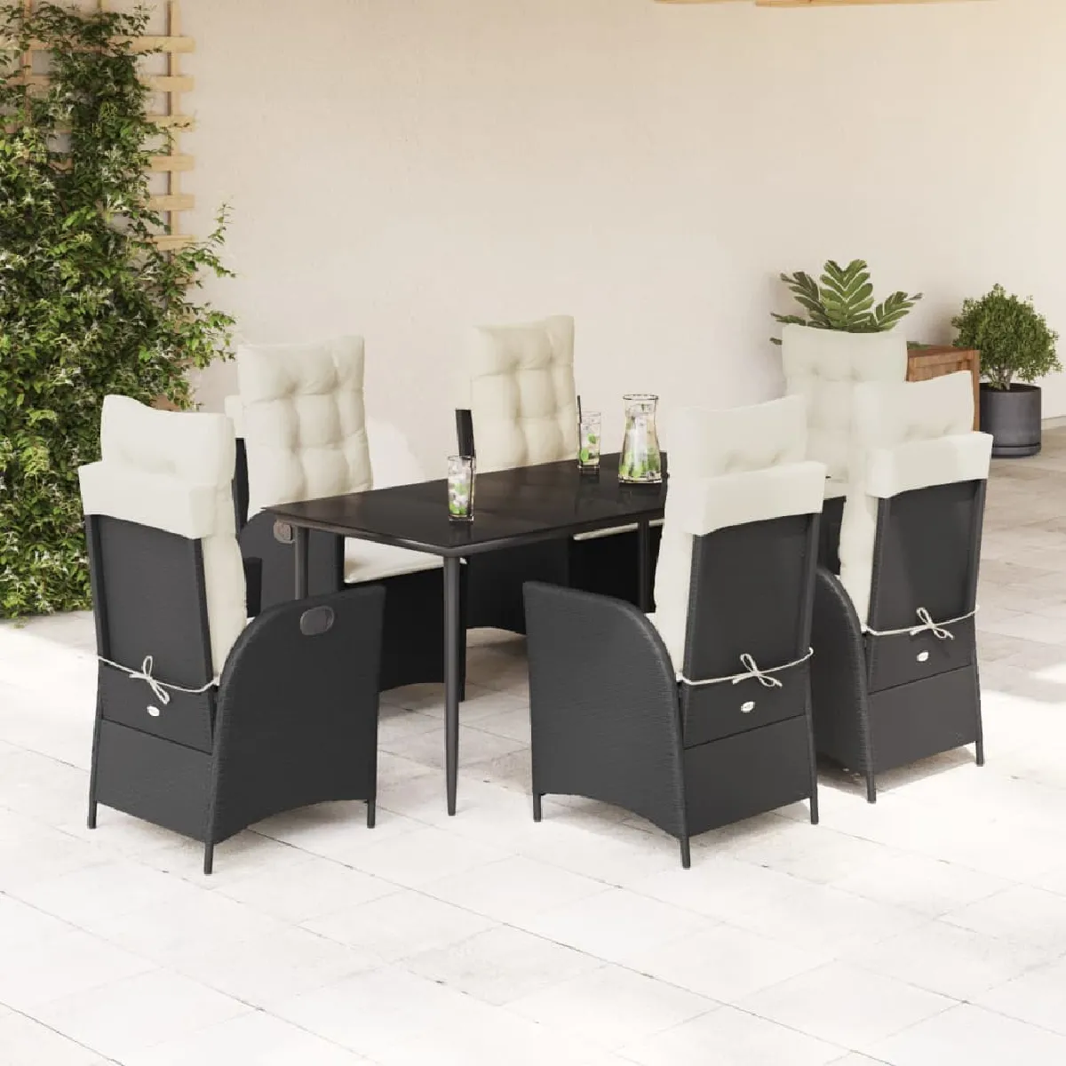 vidaXL Ensemble à manger de jardin 4 pcs - vue 7