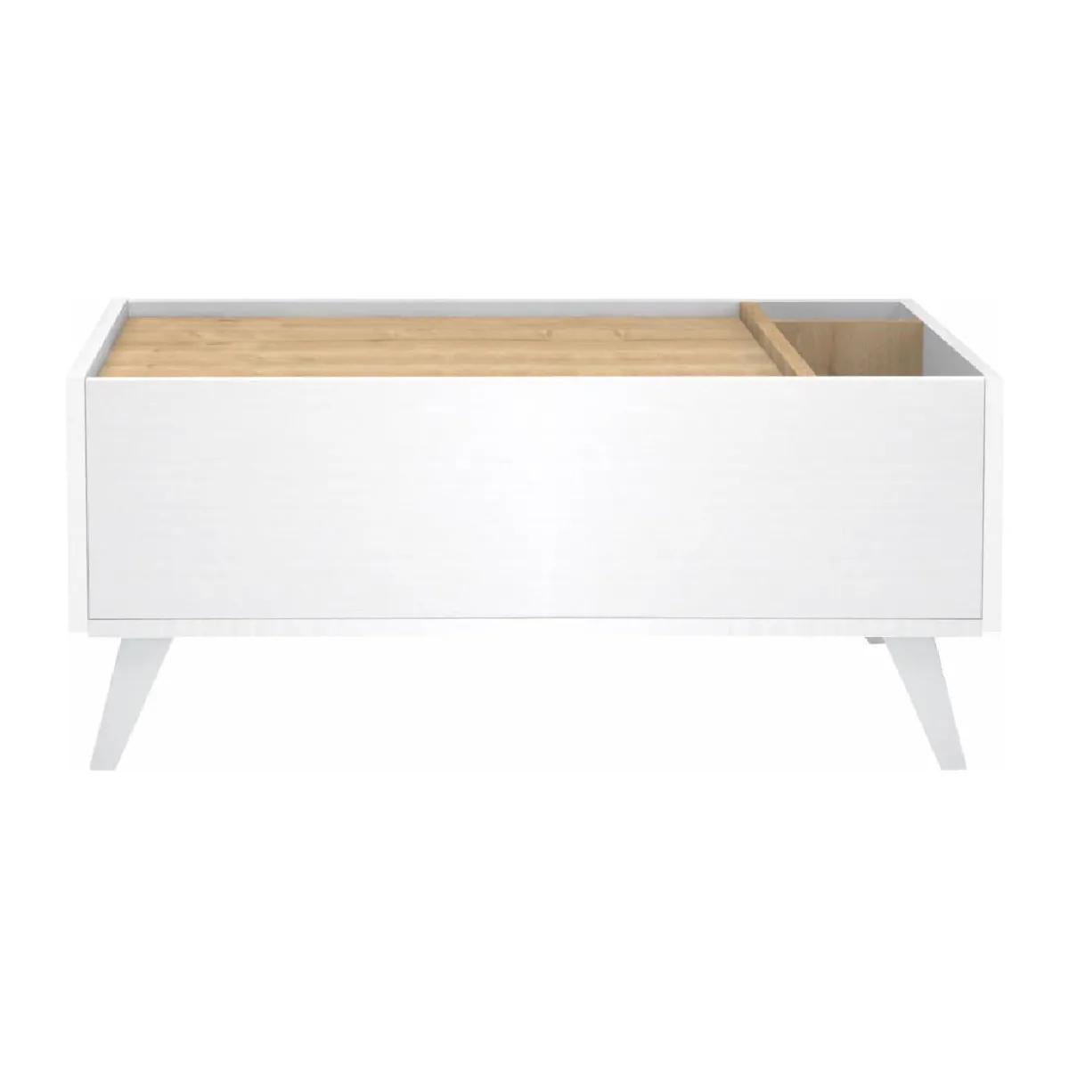 Comparer les prix de VENTE-UNIQUE Table basse ISALIA - Blanc/Bois