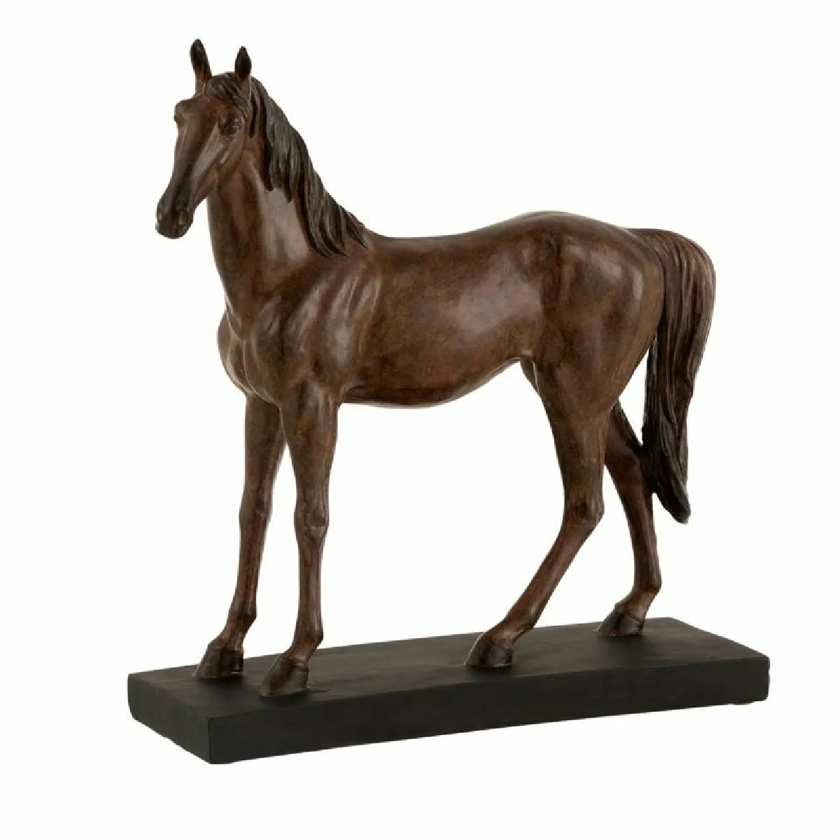 Non Communiqué Marron Statuette Déco "Cheval" 38Cm - Image 3