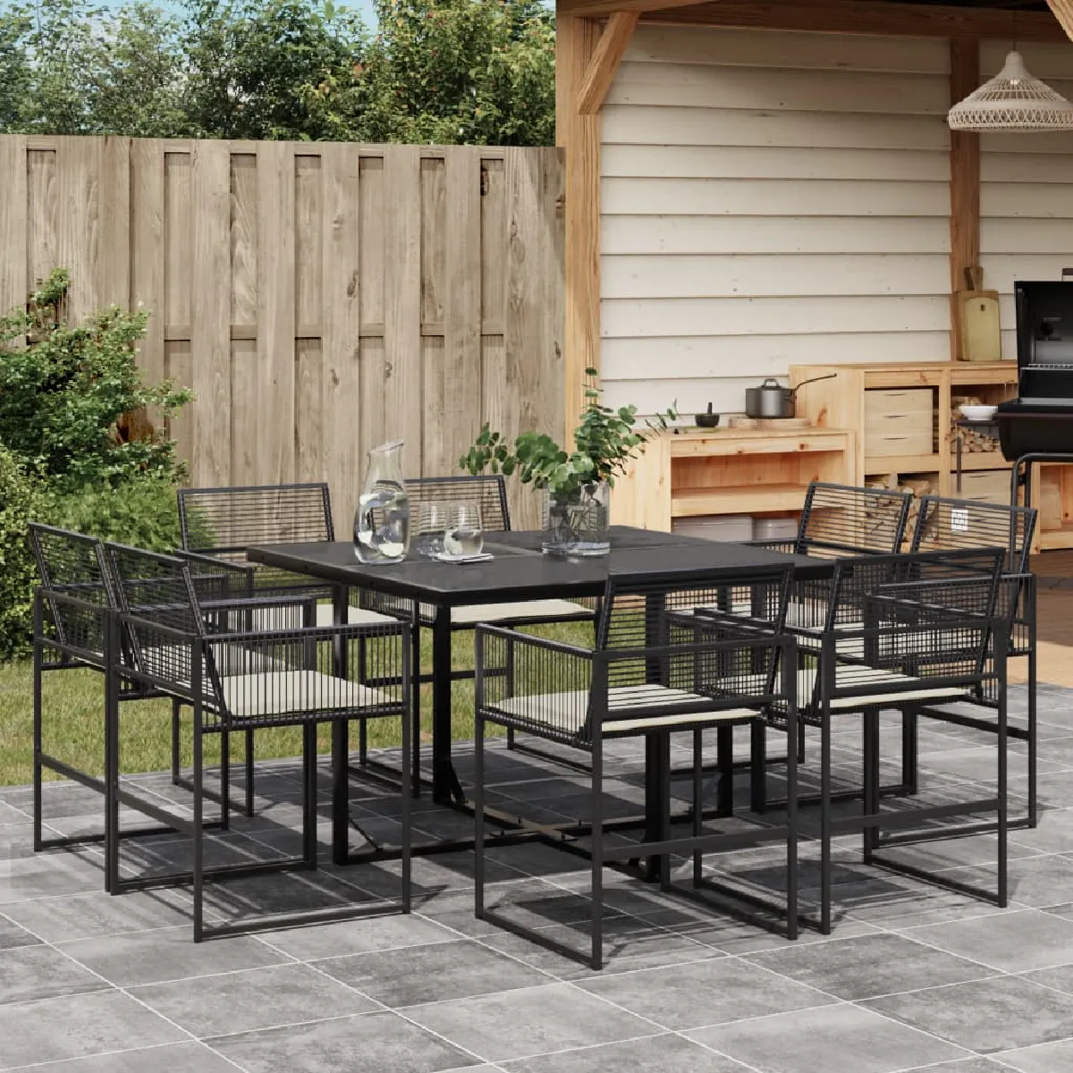 vidaXL Ensemble à manger de jardin 4 pcs - vue 4