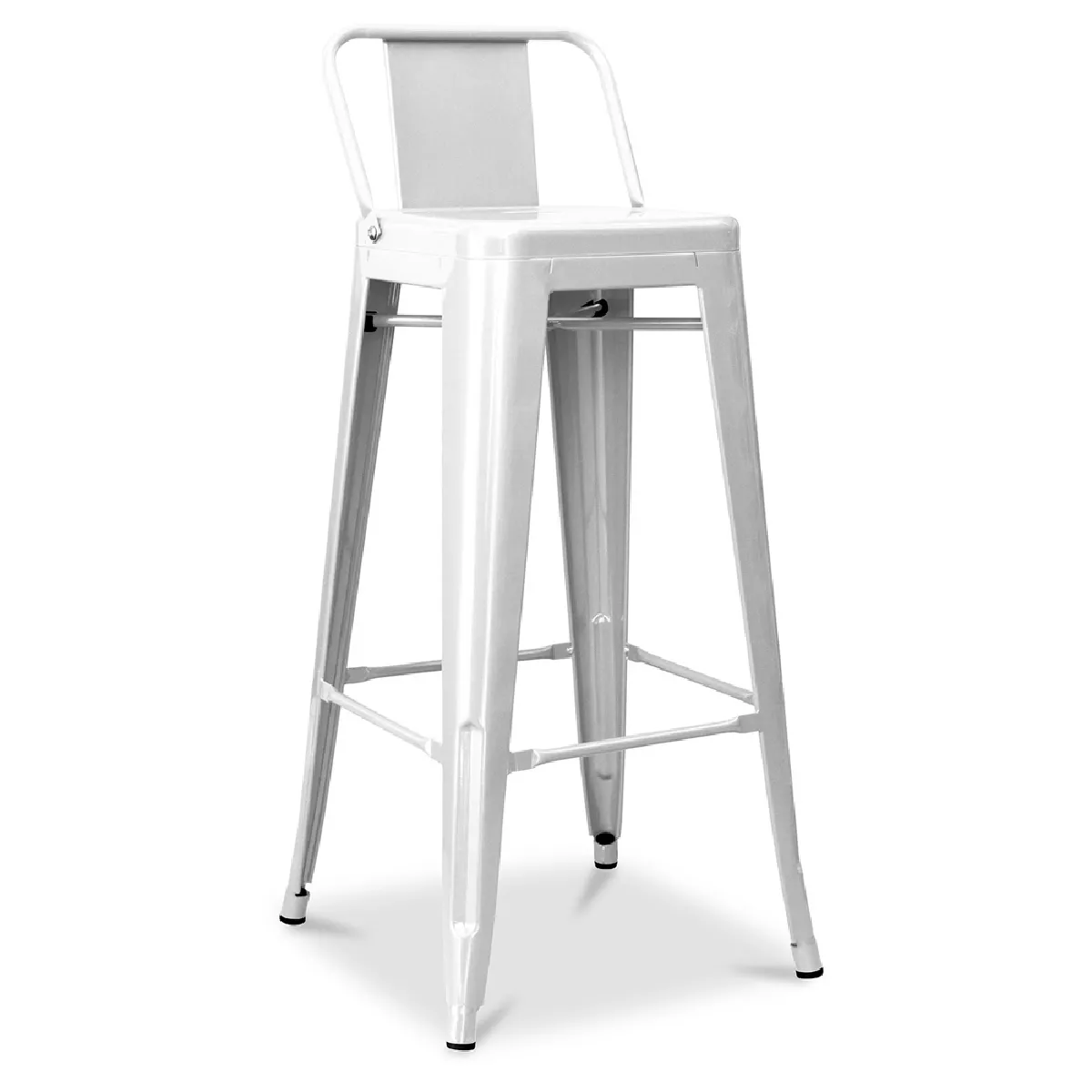 Tabouret de bar avec dossier - Design industriel - 76cm - Nouvelle édition Tabouret de bar avec dossier - Design industriel - 76cm - Nouvelle édition
