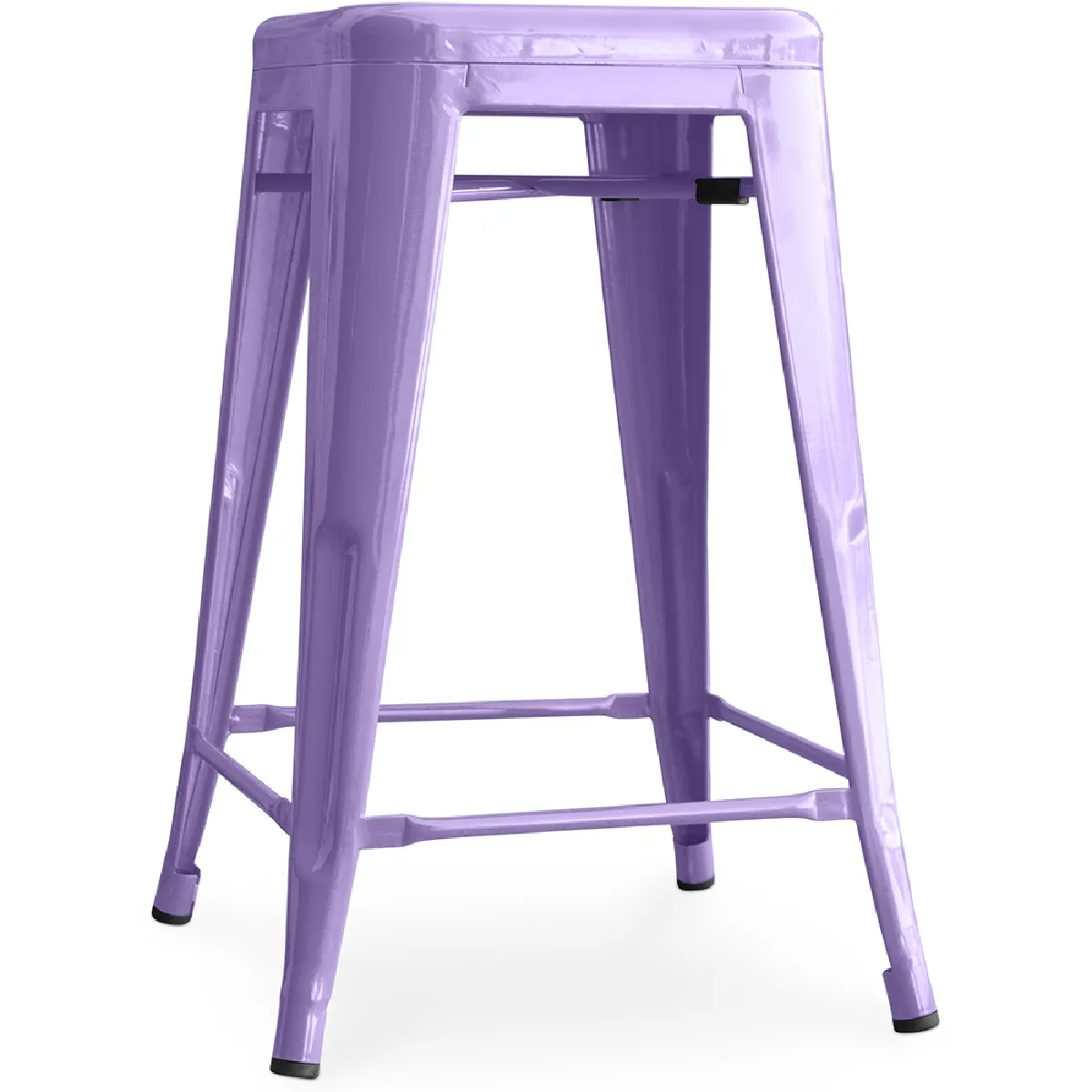 Tabouret de bar - Design industriel - 60cm - Nouvelle édition - Stylix Violet pastel