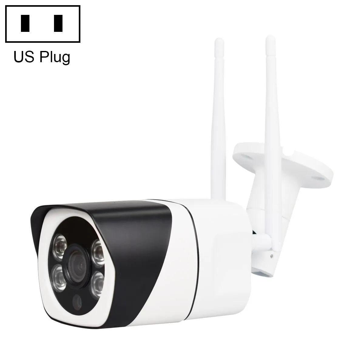 Yonis Blanc Camera Surveillance Hd 1080P Sans Fil Vision Nocturne Détection Mouvement Ip65