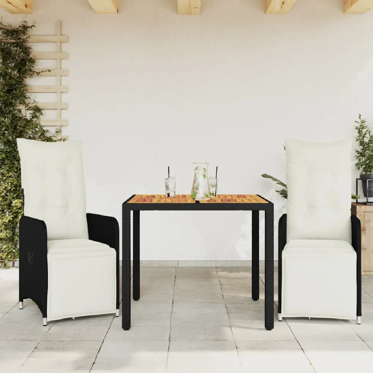 vidaXL Ensemble Bistro de Jardin 3 pcs - vue 2