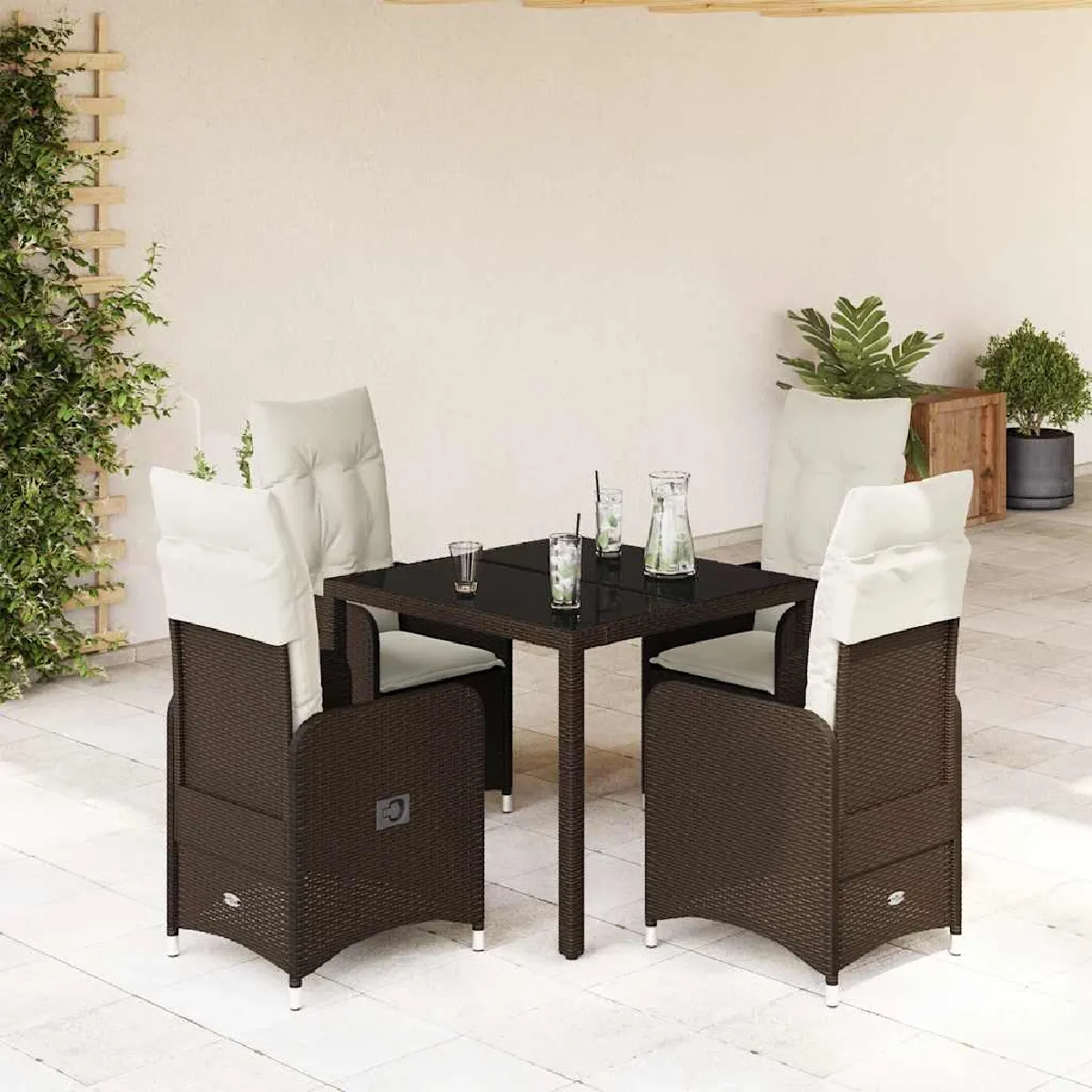 vidaXL - Marron Poly rotin