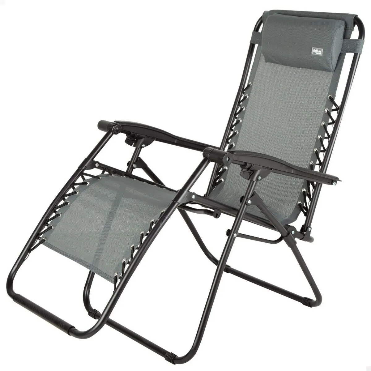 Aktive Chaise longue textilène - Gris foncé Aktive Chaise longue textilène - Gris foncé