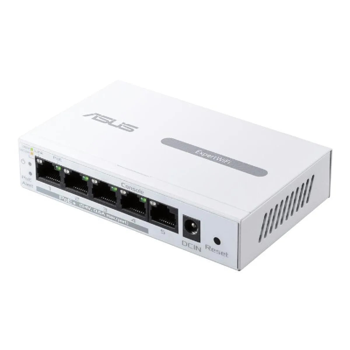 ASUS ExpertWiFi EBP15 Switch PoE+ 5 Ports GbE intelligents 4 Ports PoE+ Supporte Le réglage de la priorité PoE Parfait pour PoE APs IP Cameras VoIP Phones Gestion Facile avec 'app