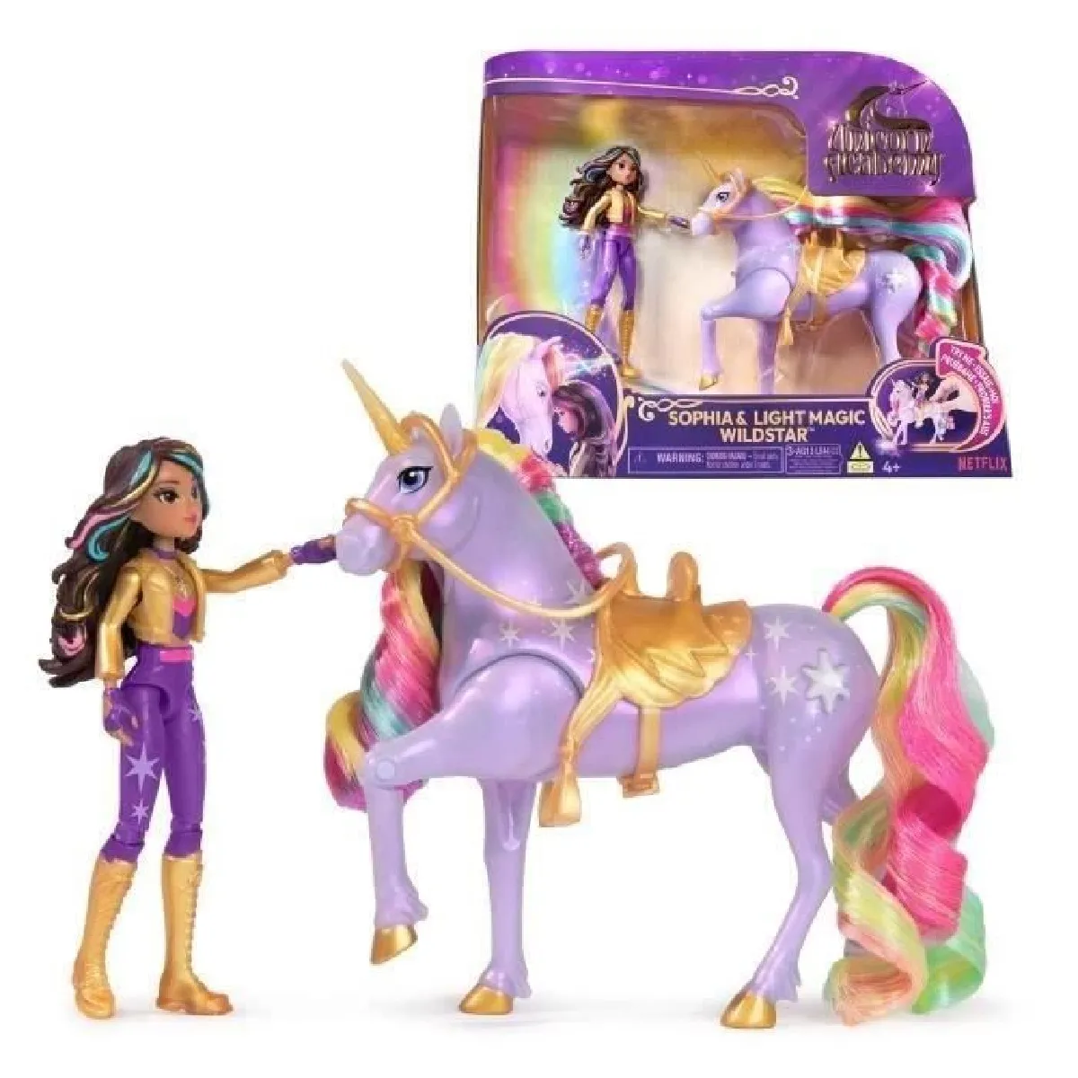 Figurine Sophia Et Wilstar Magic Unicorn Academy Spin Master La Boite