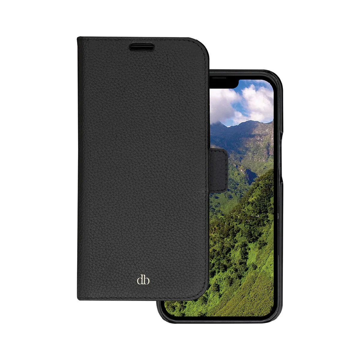Dbramante1928 Noir Étui Folio Pour Iphone 14 Plus Minuit